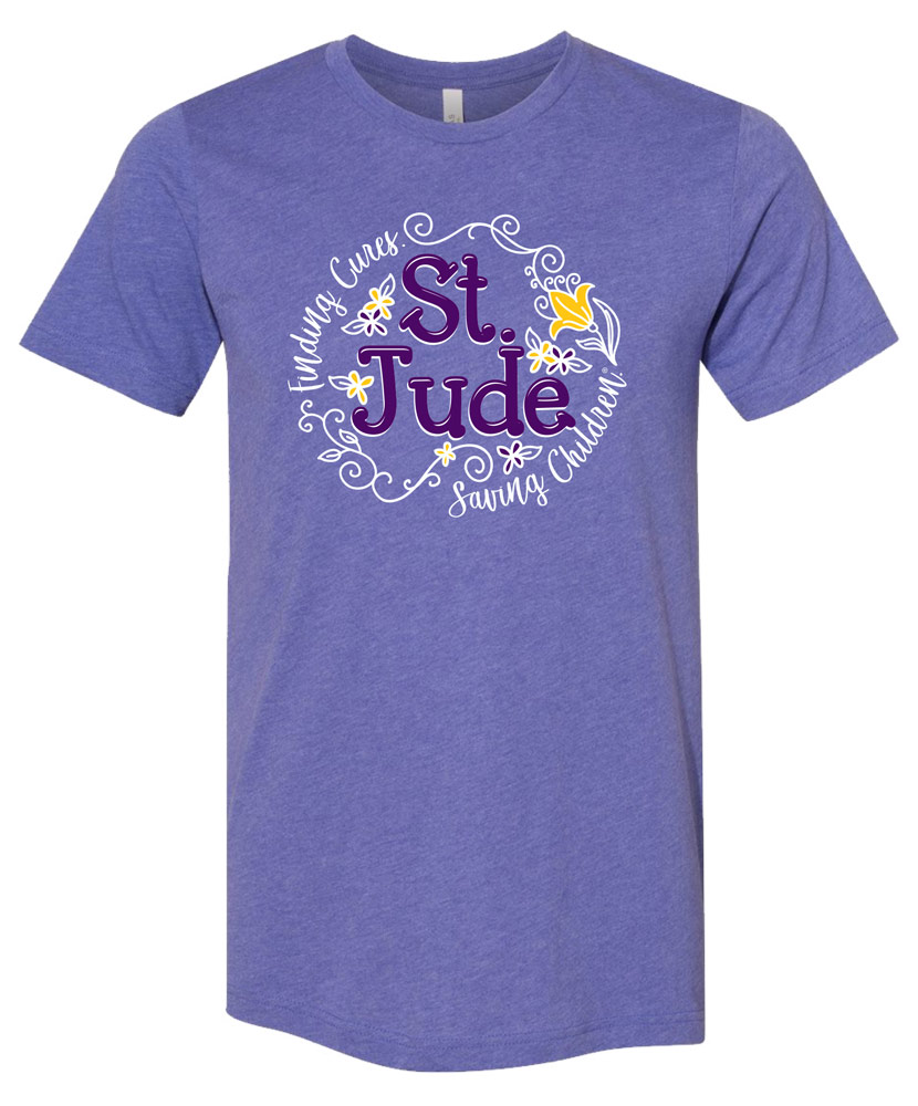 Finding Cures Flowers and Vines St. Jude T-Shirt